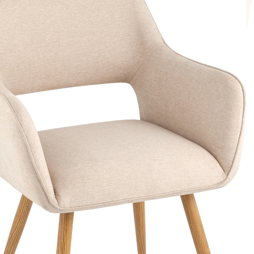 Стул в рогожке бежевого цвета NEASAN STOOL