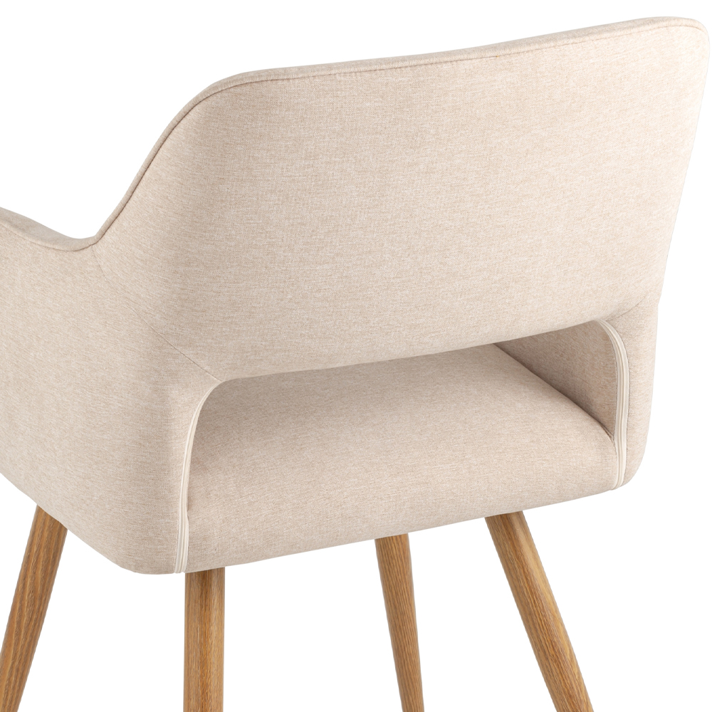 Стул в рогожке бежевого цвета NEASAN STOOL