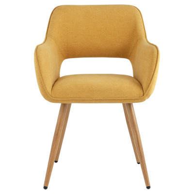 Стул в рогожке желтого цвета NEASAN STOOL