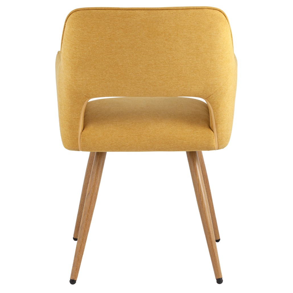 Стул в рогожке желтого цвета NEASAN STOOL