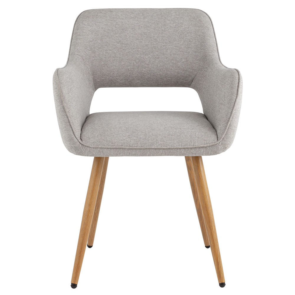 Стул в рогожке серого цвета NEASAN STOOL