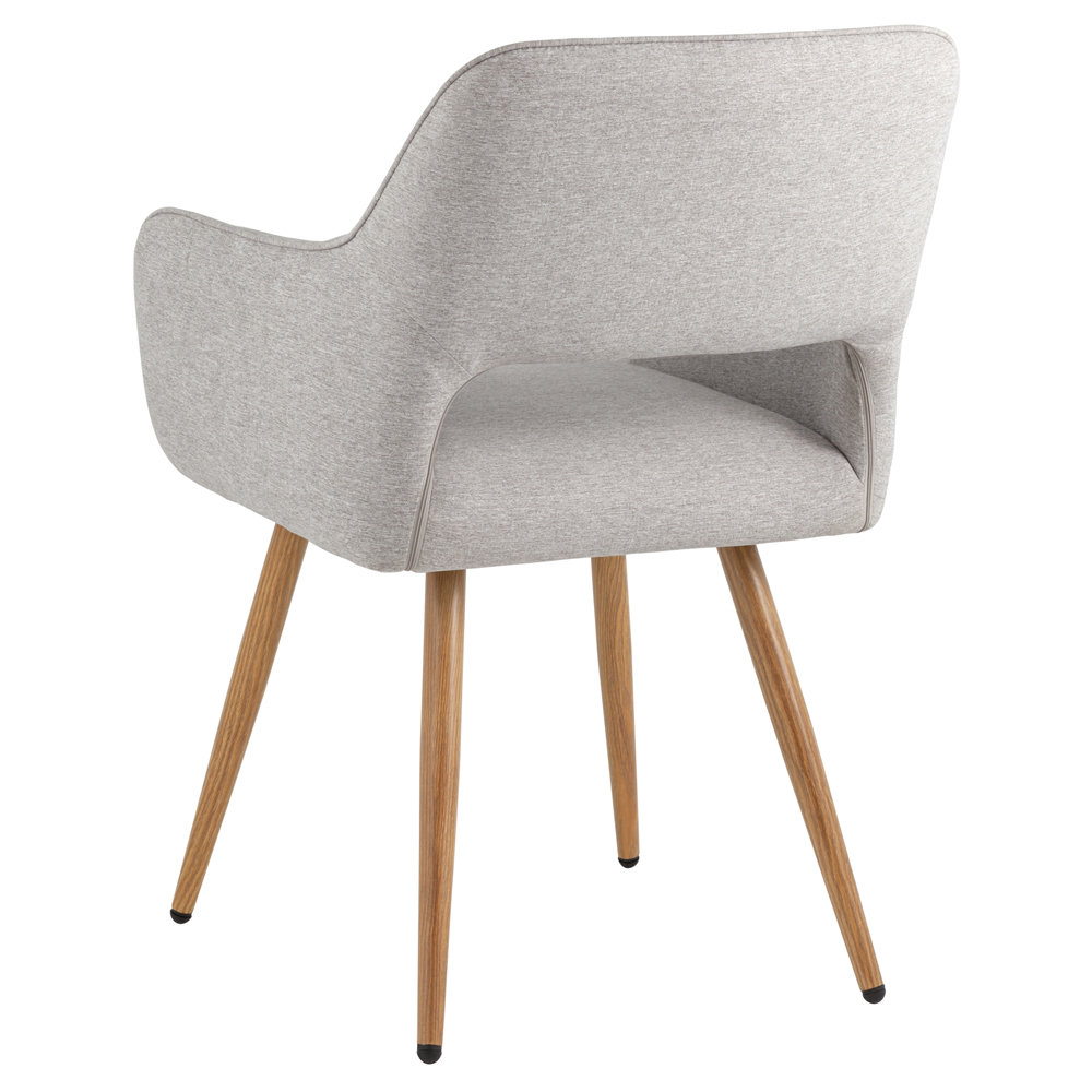 Стул в рогожке серого цвета NEASAN STOOL