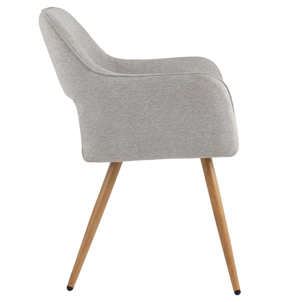 Стул в рогожке серого цвета NEASAN STOOL