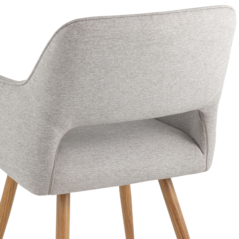 Стул в рогожке серого цвета NEASAN STOOL