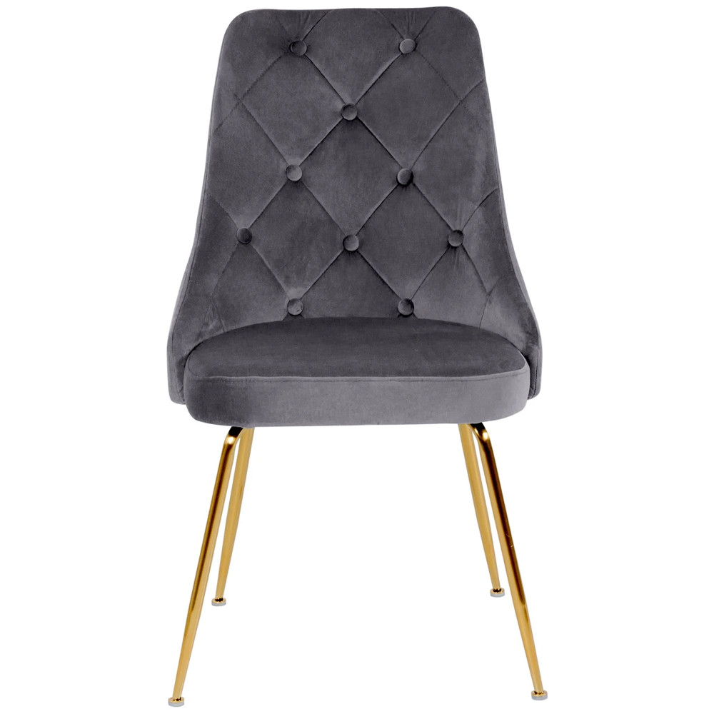 Стул в серой велюровой обивке Ward Grey Velour Chair
