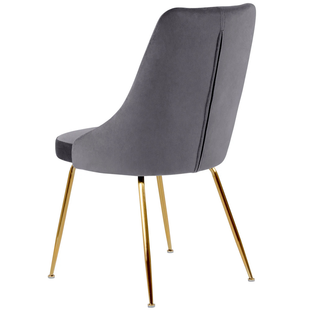 Стул в серой велюровой обивке Ward Grey Velour Chair