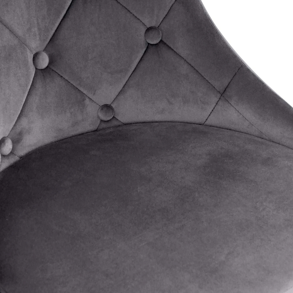 Стул в серой велюровой обивке Ward Grey Velour Chair