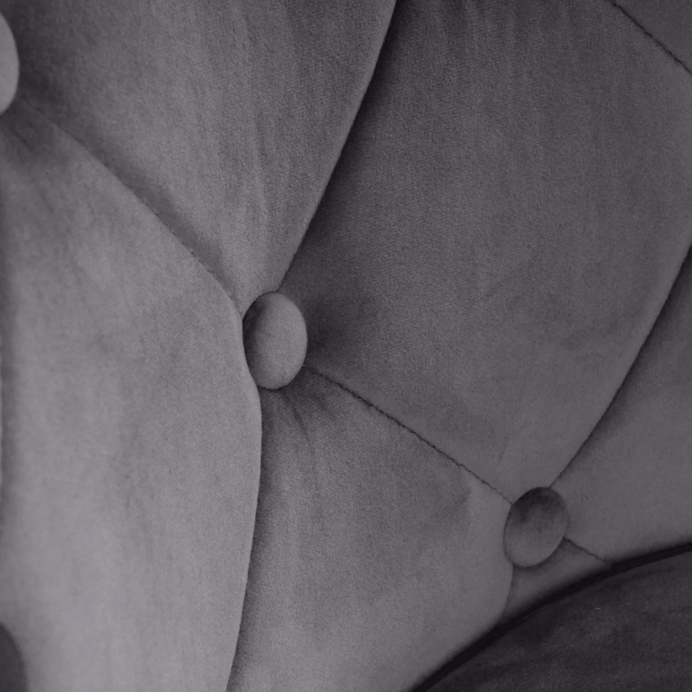 Стул в серой велюровой обивке Ward Grey Velour Chair