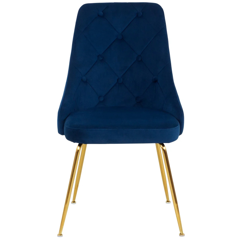 Стул в темно-синей велюровой обивке Ward Dark Blue Velour Chair