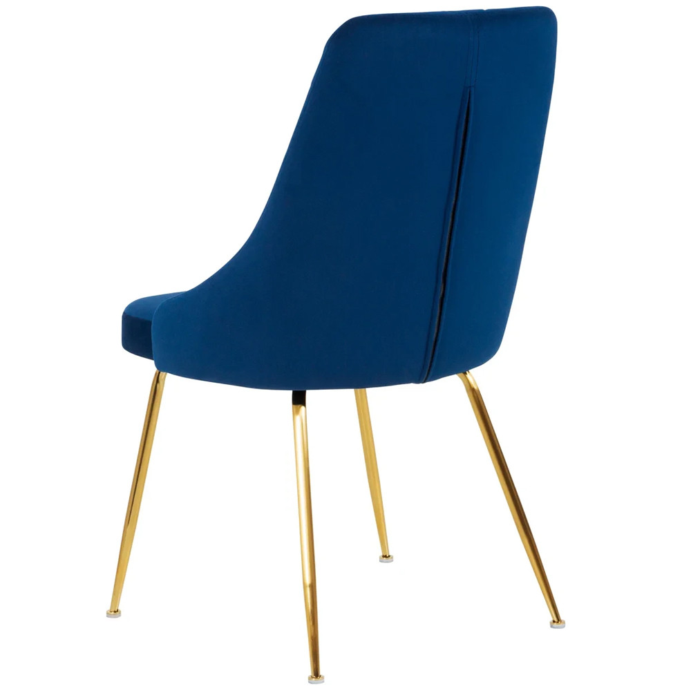 Стул в темно-синей велюровой обивке Ward Dark Blue Velour Chair