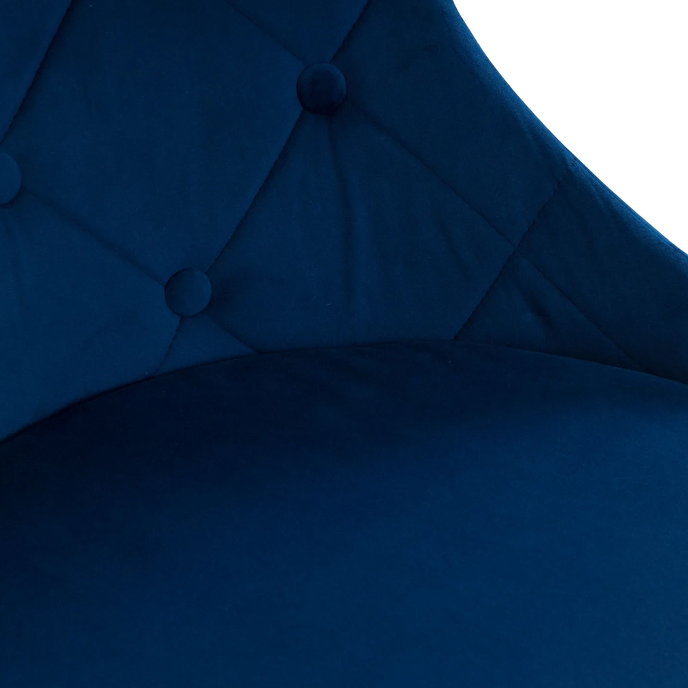 Стул в темно-синей велюровой обивке Ward Dark Blue Velour Chair