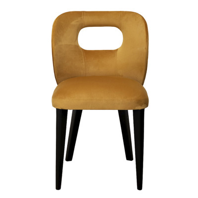 Стул велюровый горчичный Verified