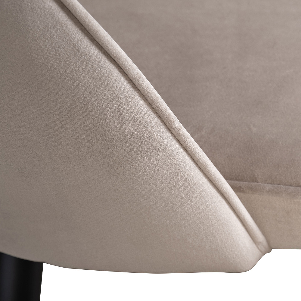 Стул велюровый серо-бежевый Schelde Gray Beige