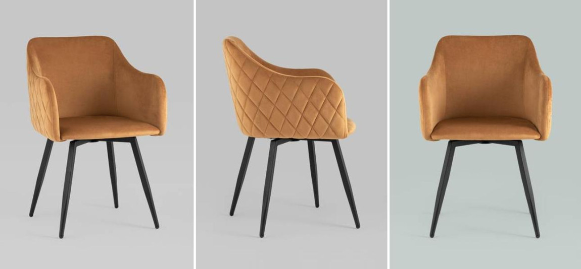Стул Вращающийся Nika Chair Оранжевый Цвет