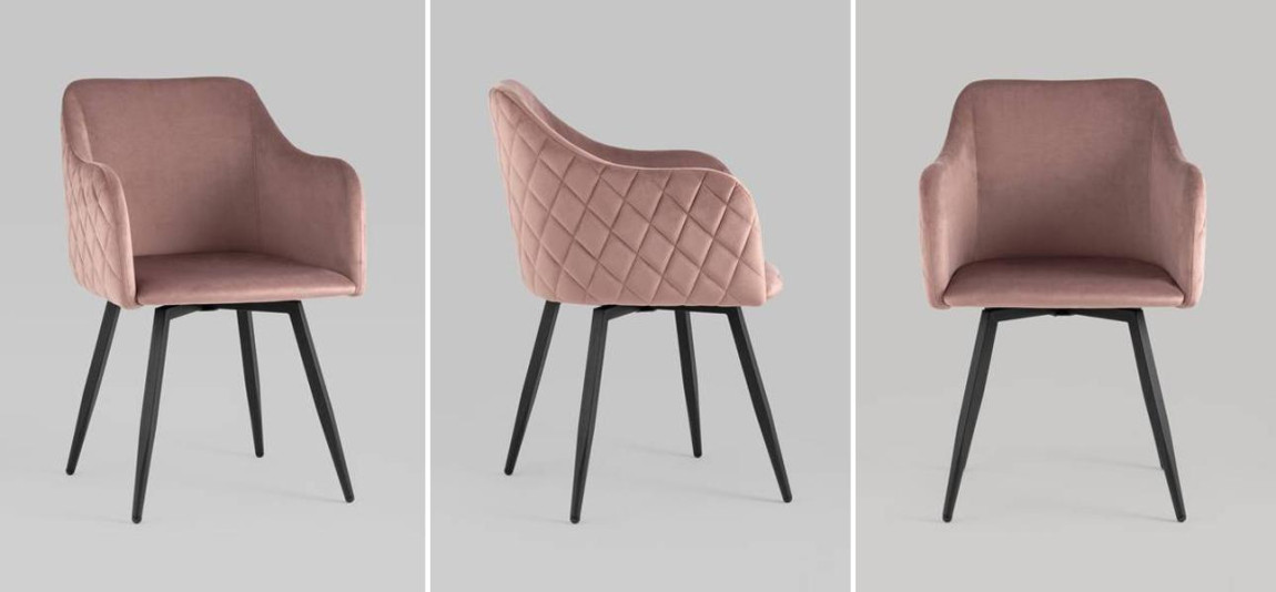 Стул Вращающийся Nika Chair Цвет Пыльная Роза