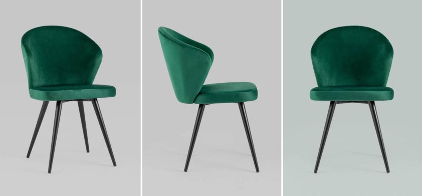 Стул Зеленый Бархат Volante Chair