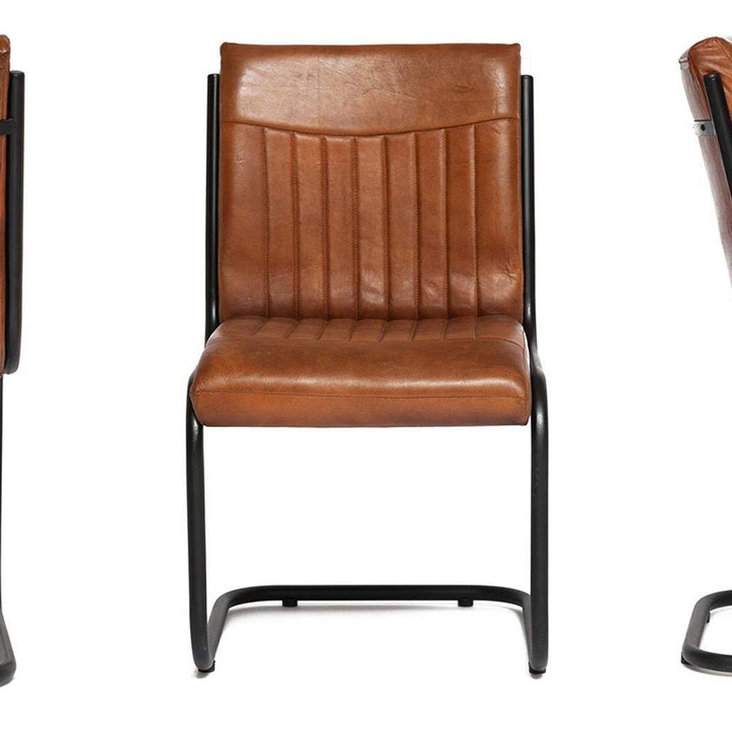 Стул из кожи буйвола Industrial leather chair