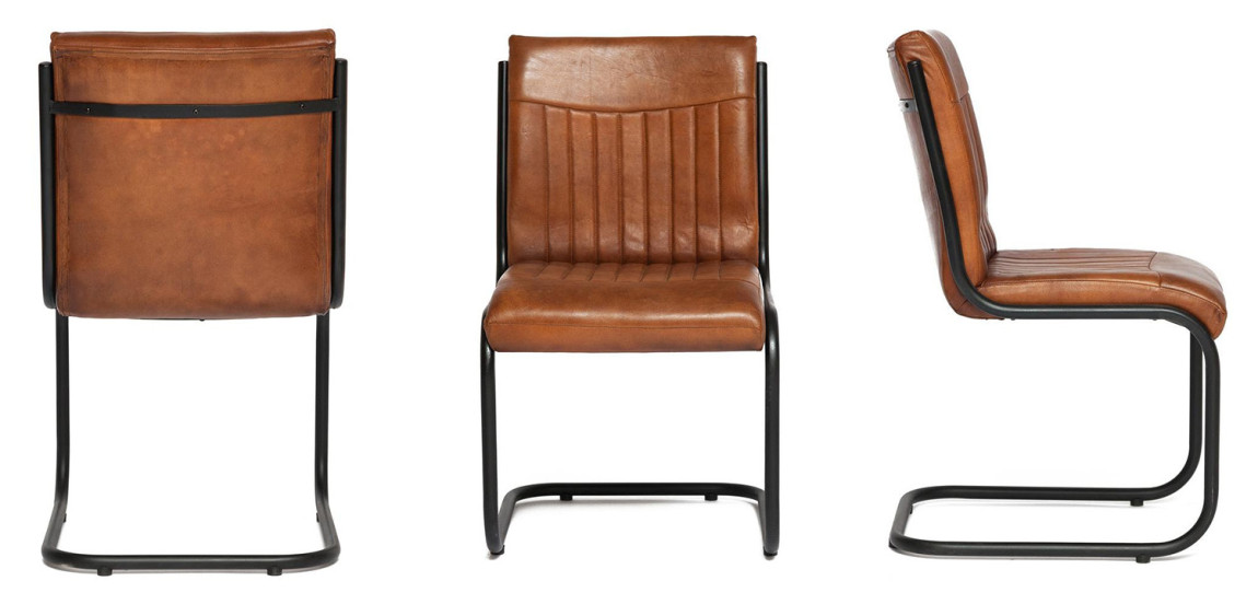 Стул из кожи буйвола Industrial leather chair