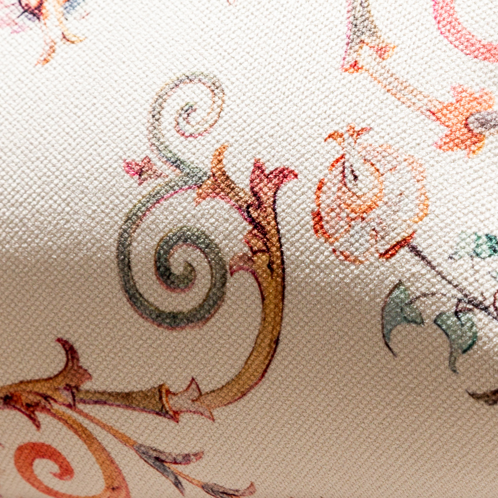 Стул из массива бука бежевый с растительным орнаментом Raffael Angel Beige Chair