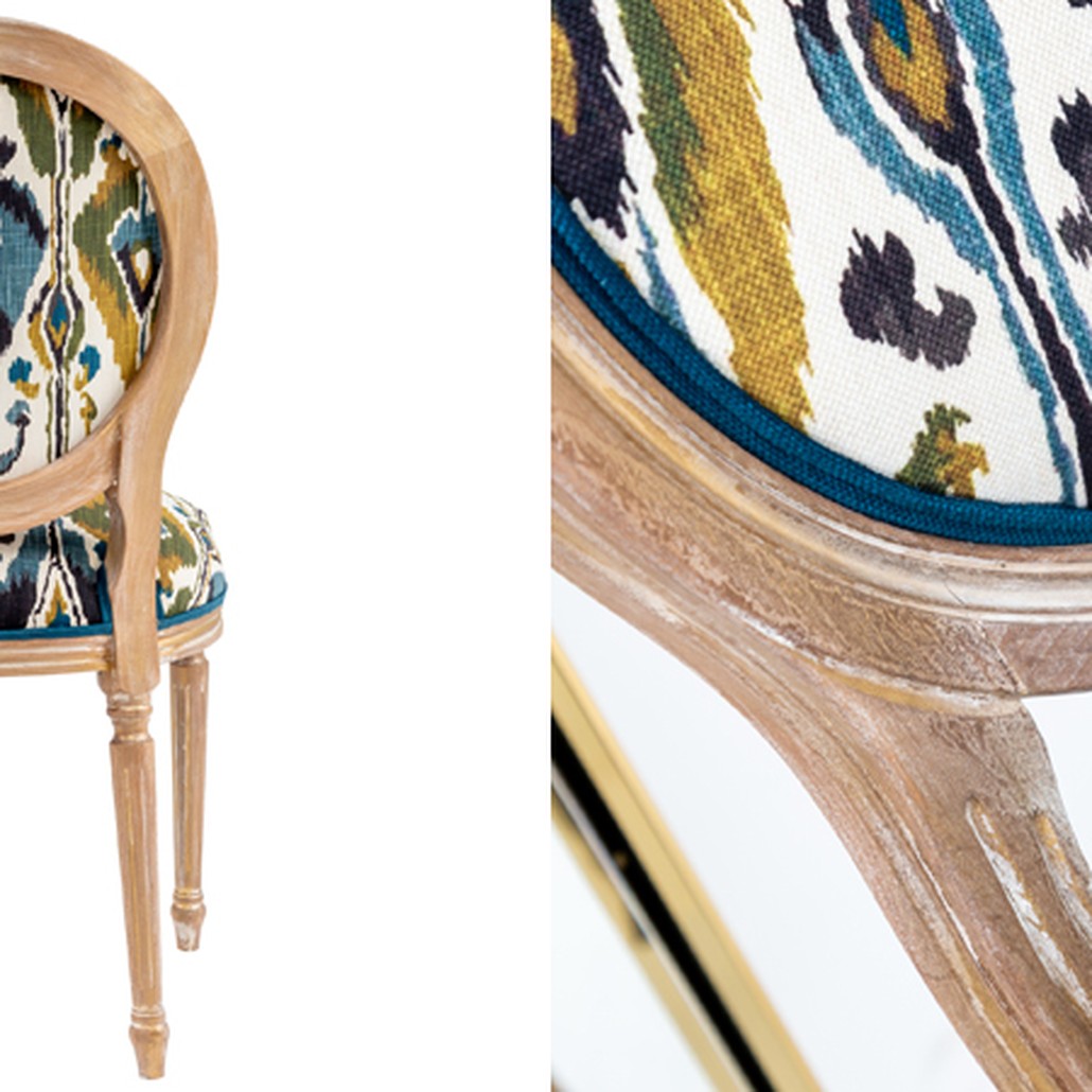Стул из натурального бука Ikat Pattern