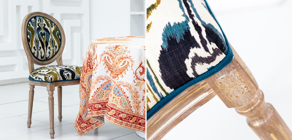 Стул из натурального бука Ikat Pattern