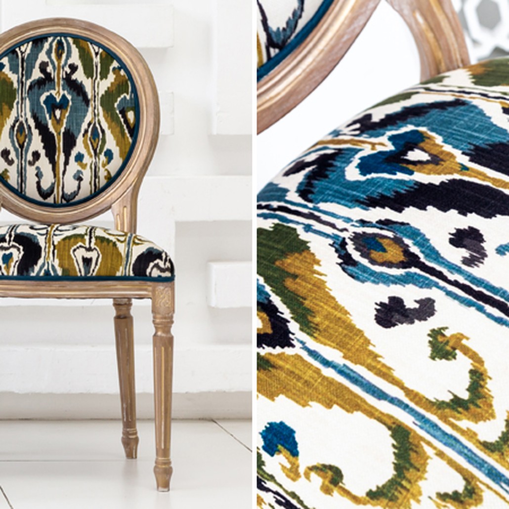 Стул из натурального бука Ikat Pattern