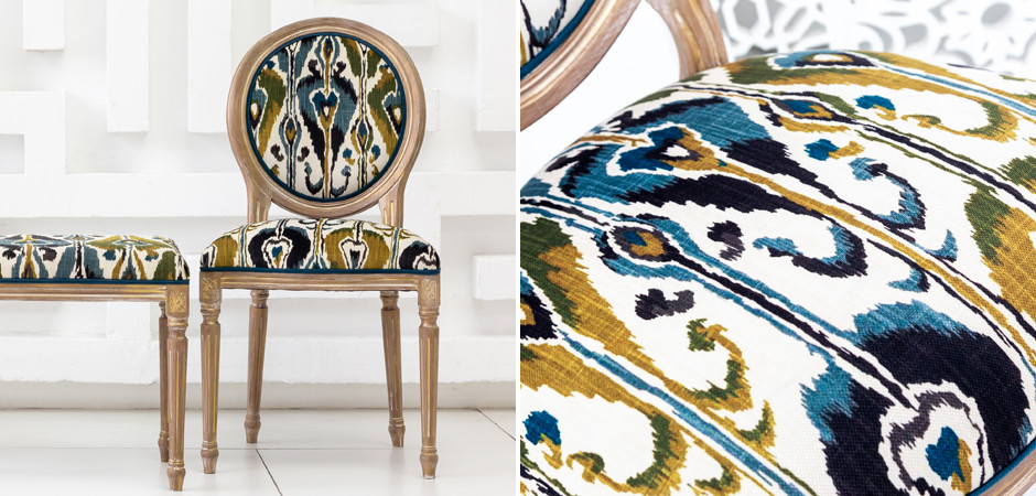 Стул из натурального бука Ikat Pattern