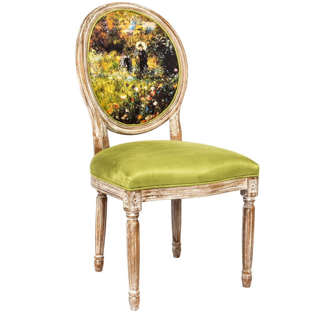 Стул из натурального бука с цветочным принтом Impressionism in Color
