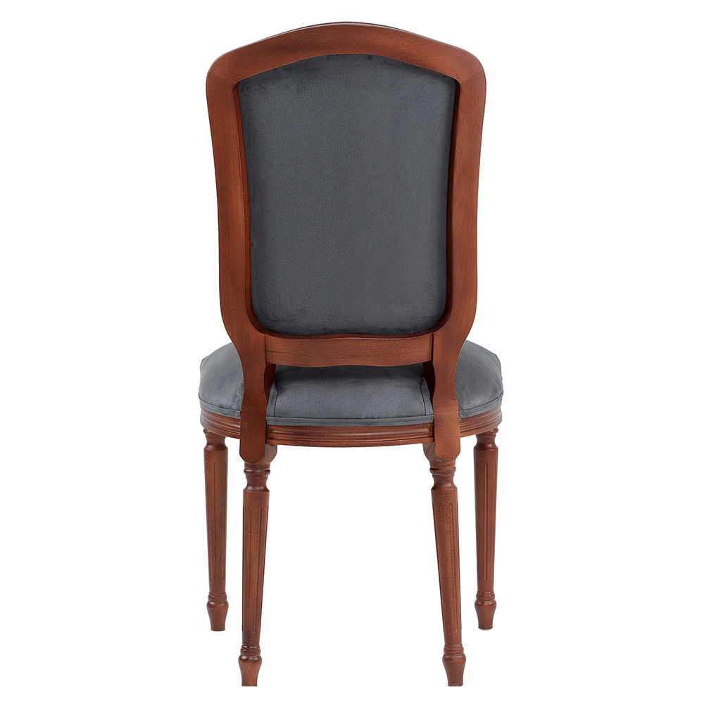 Стул из натурального бука цвета антрацит Solid Luxury