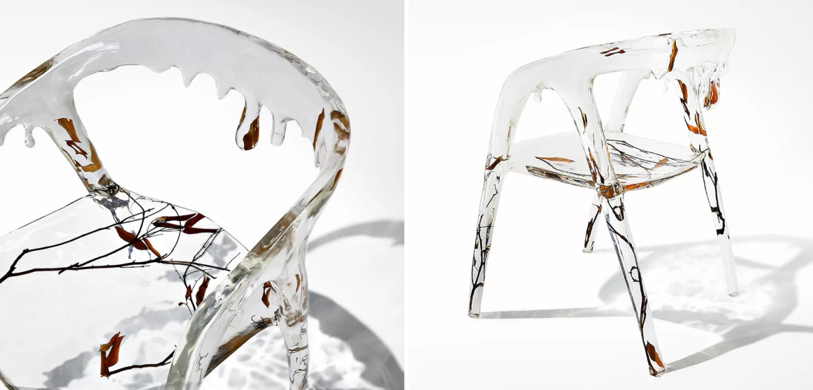 Стул из прозрачного акрила Crystal Waterfall Armchair