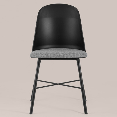 Стул из прочного пластика на металлическом основании Anora Black