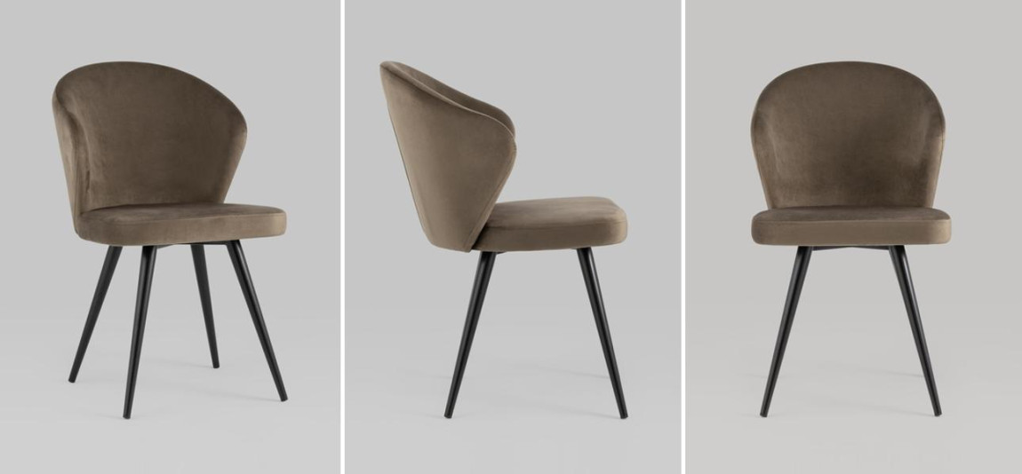 Стул Коричневый Бархат Volante Chair