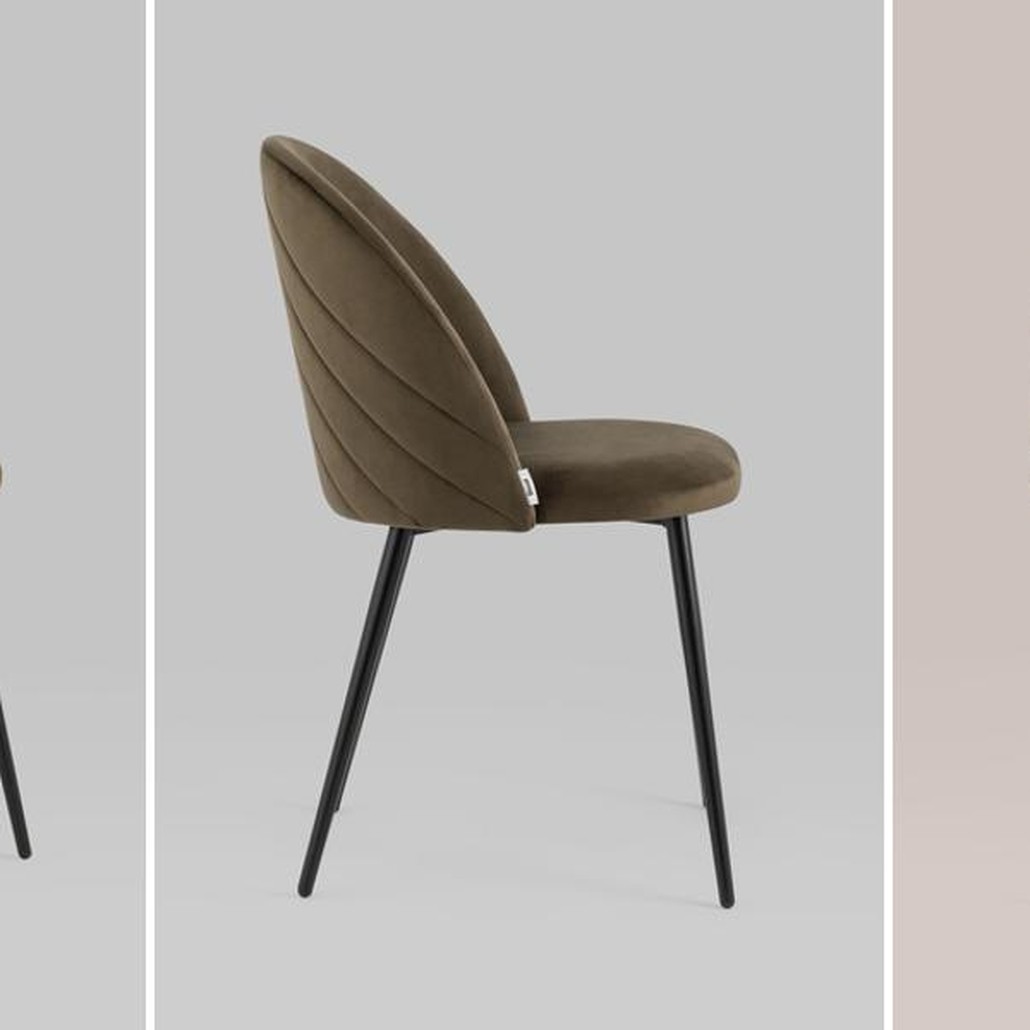 Стул Коричневый Велюр Miruna Leaf Chair