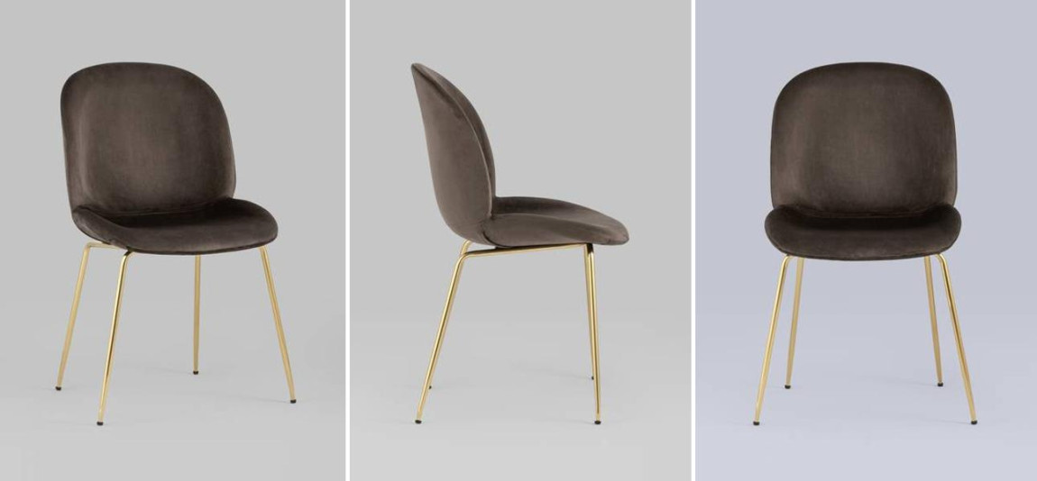 Стул Коричневый Велюр Vendramin Chair