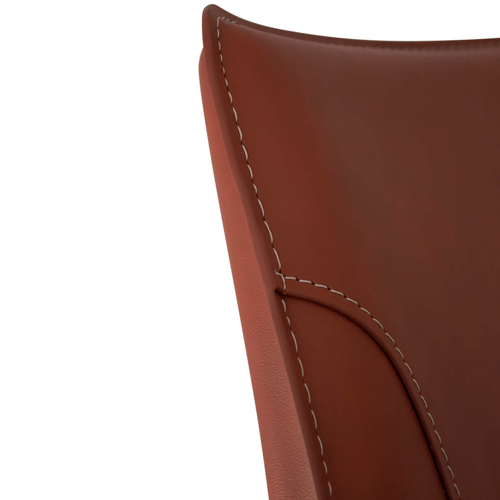 Стул коричневый из искуственной кожи на 4-х ножках Enigma Brown