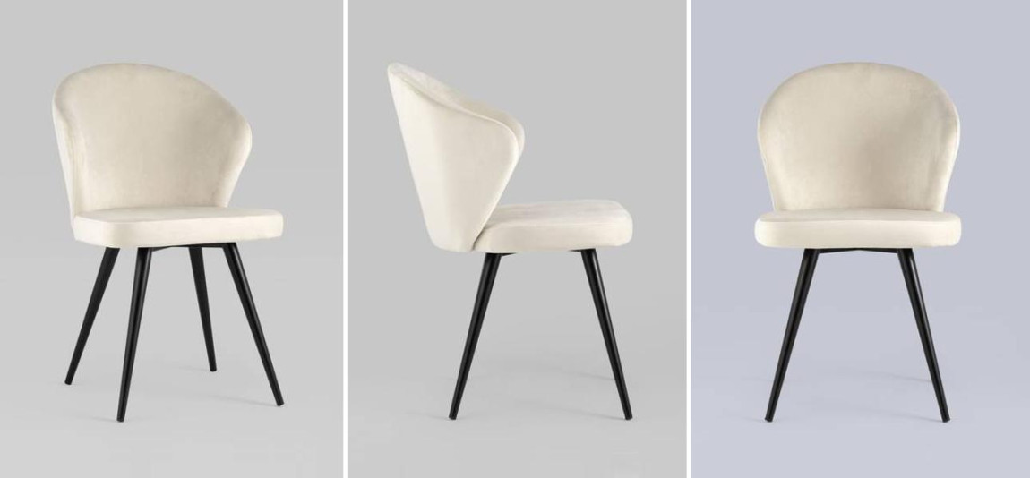 Стул Кремовый Бархат Volante Chair