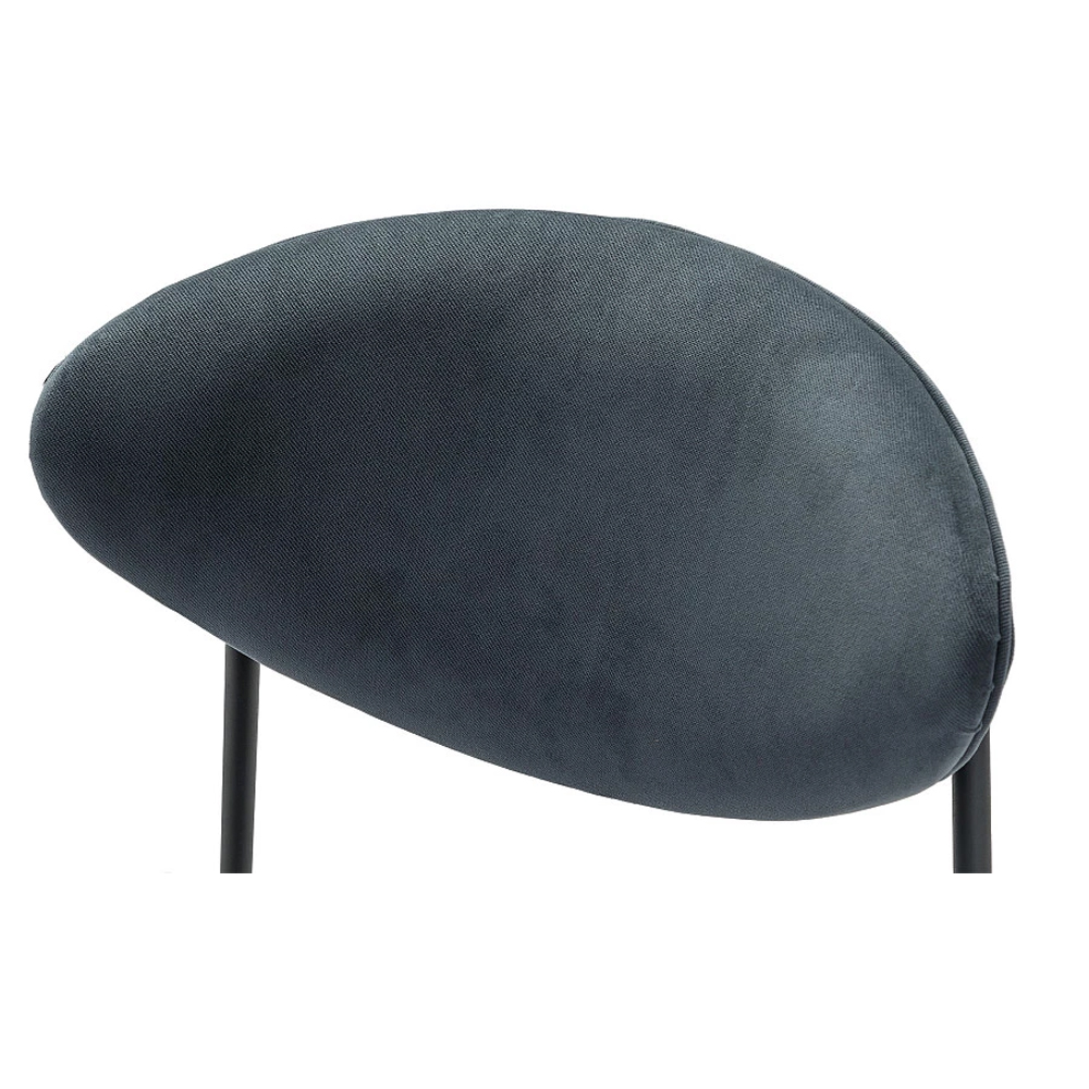 Стул металлический с мягкой спинкой и сиденьем из велюра Alfie Chair