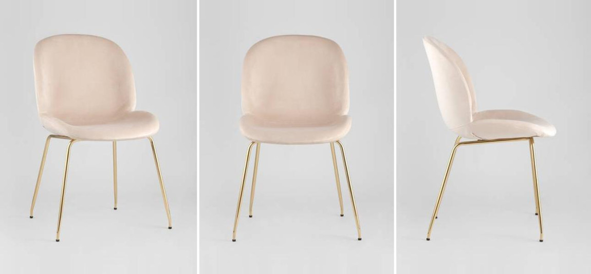 Стул Молочный Велюр Vendramin Chair