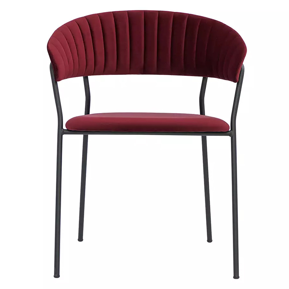 Стул мягкий с бархатистой велюровой спинкой и сиденьем Wine Chair