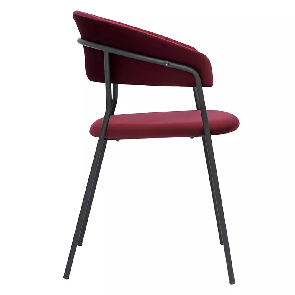 Стул мягкий с бархатистой велюровой спинкой и сиденьем Wine Chair