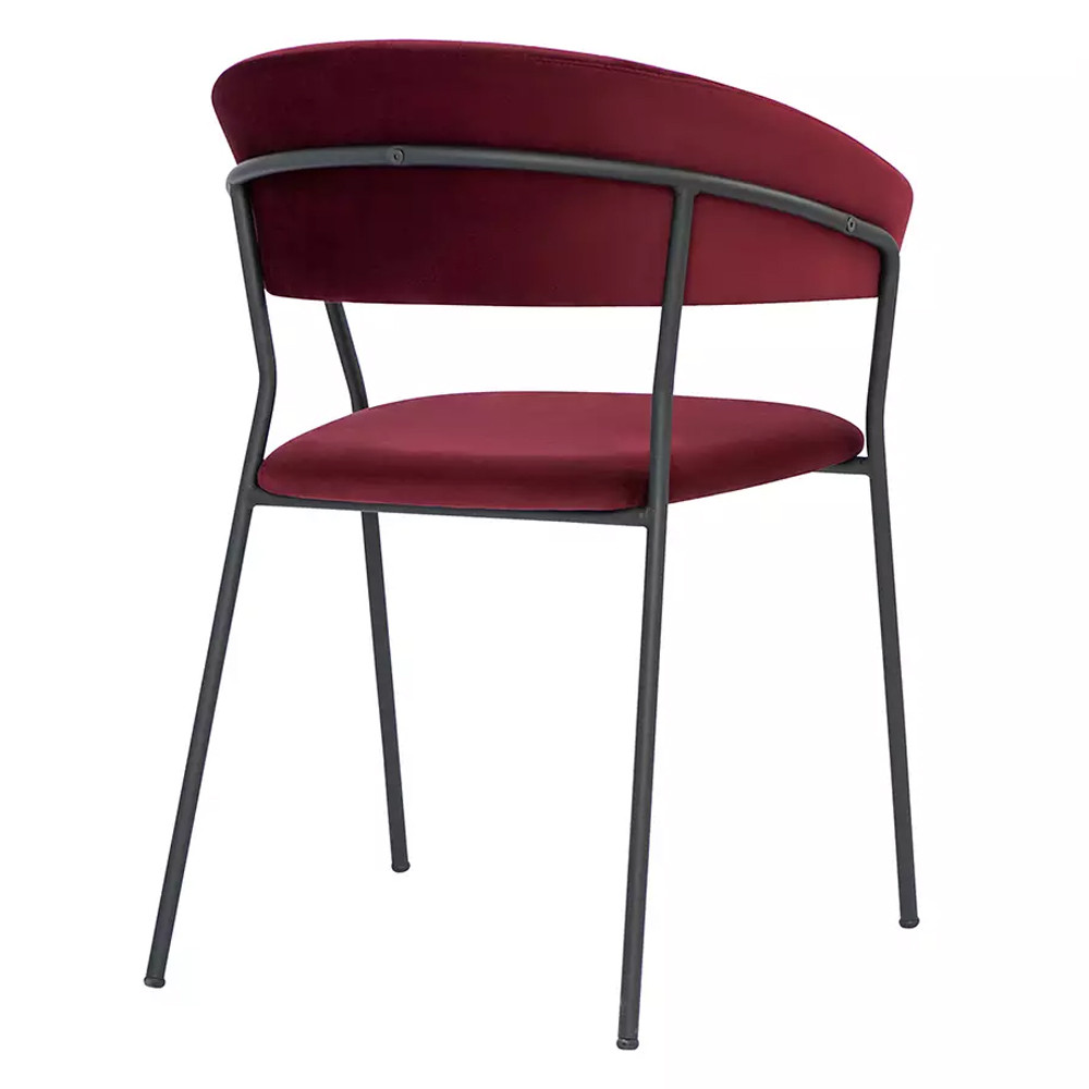 Стул мягкий с бархатистой велюровой спинкой и сиденьем Wine Chair