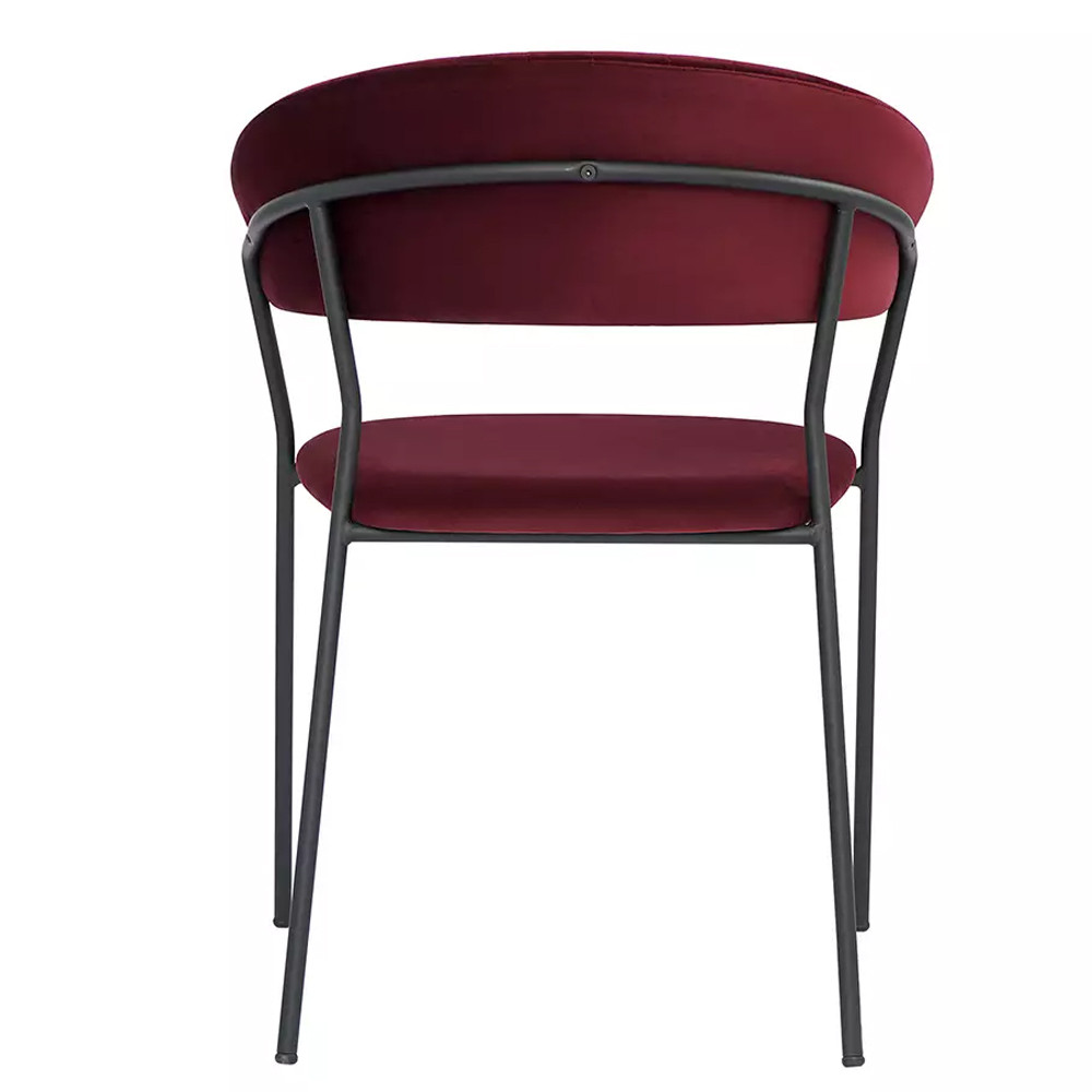 Стул мягкий с бархатистой велюровой спинкой и сиденьем Wine Chair