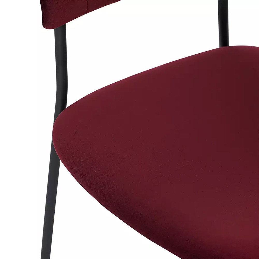 Стул мягкий с бархатистой велюровой спинкой и сиденьем Wine Chair