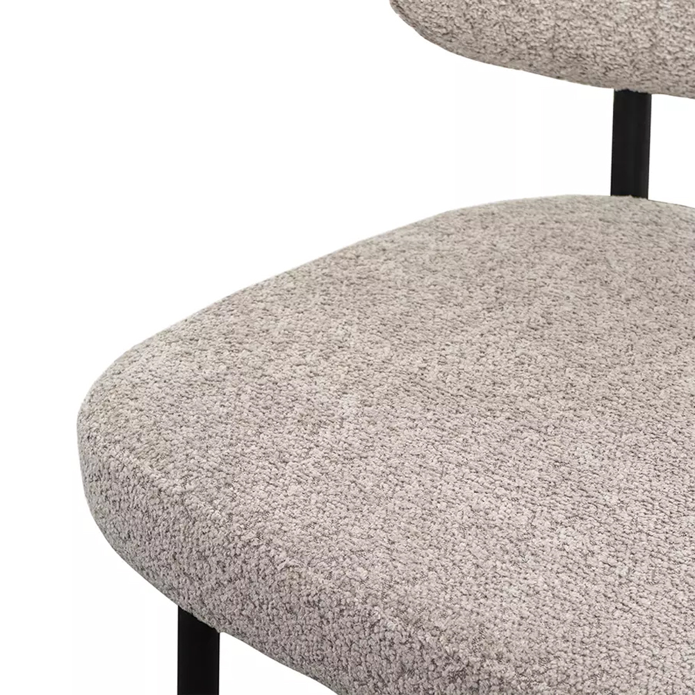 Стул мягкий с серо-бежевой буклированной обивкой Inspiration from Provence