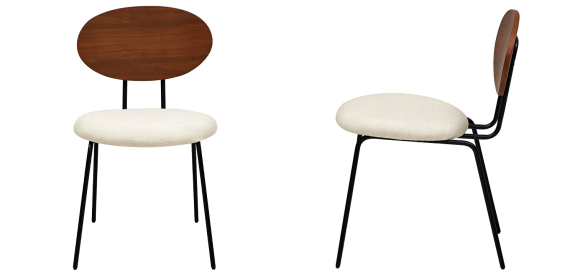 Стул на металлических ножках с деревянной спинкой Ram Loft Chair