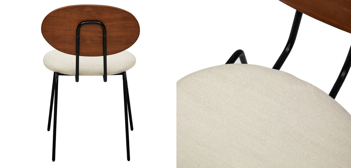 Стул на металлических ножках с деревянной спинкой Ram Loft Chair