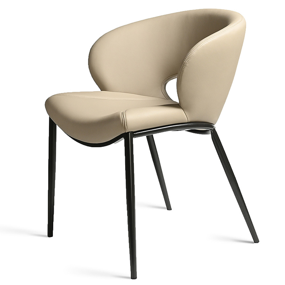 Стул обеденный кремовый из экокожи Futuristic Chair