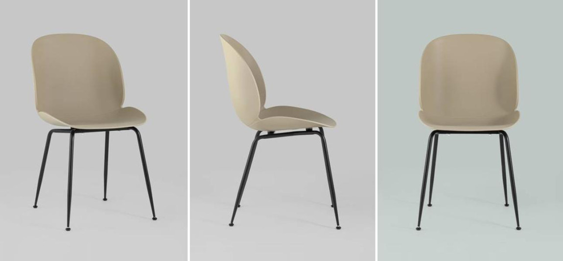 Стул Пластиковый Бежевый цвет Vendramin Chair