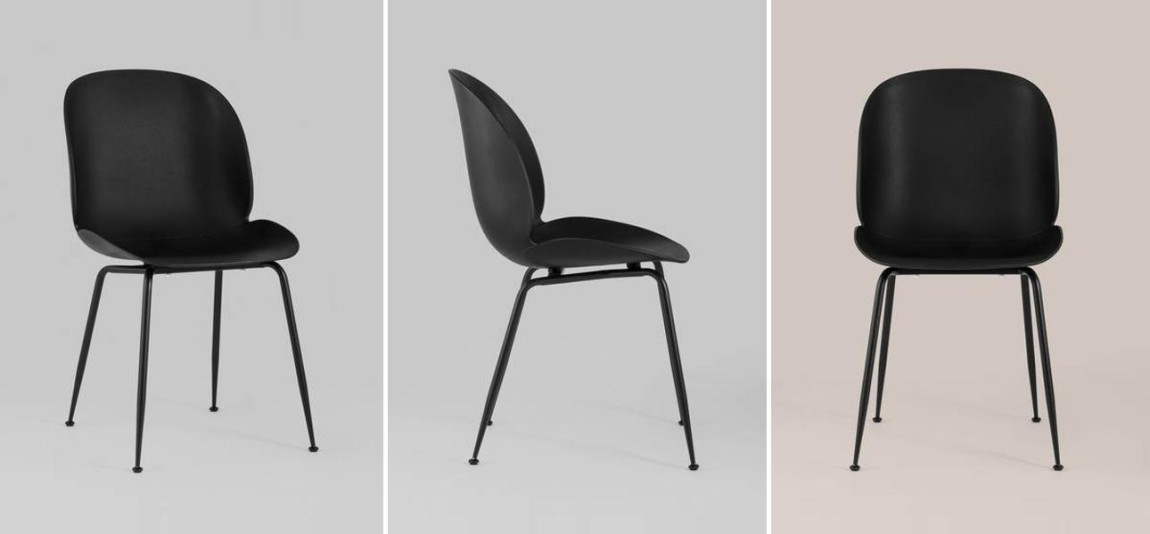 Стул Пластиковый Черный цвет Vendramin Chair