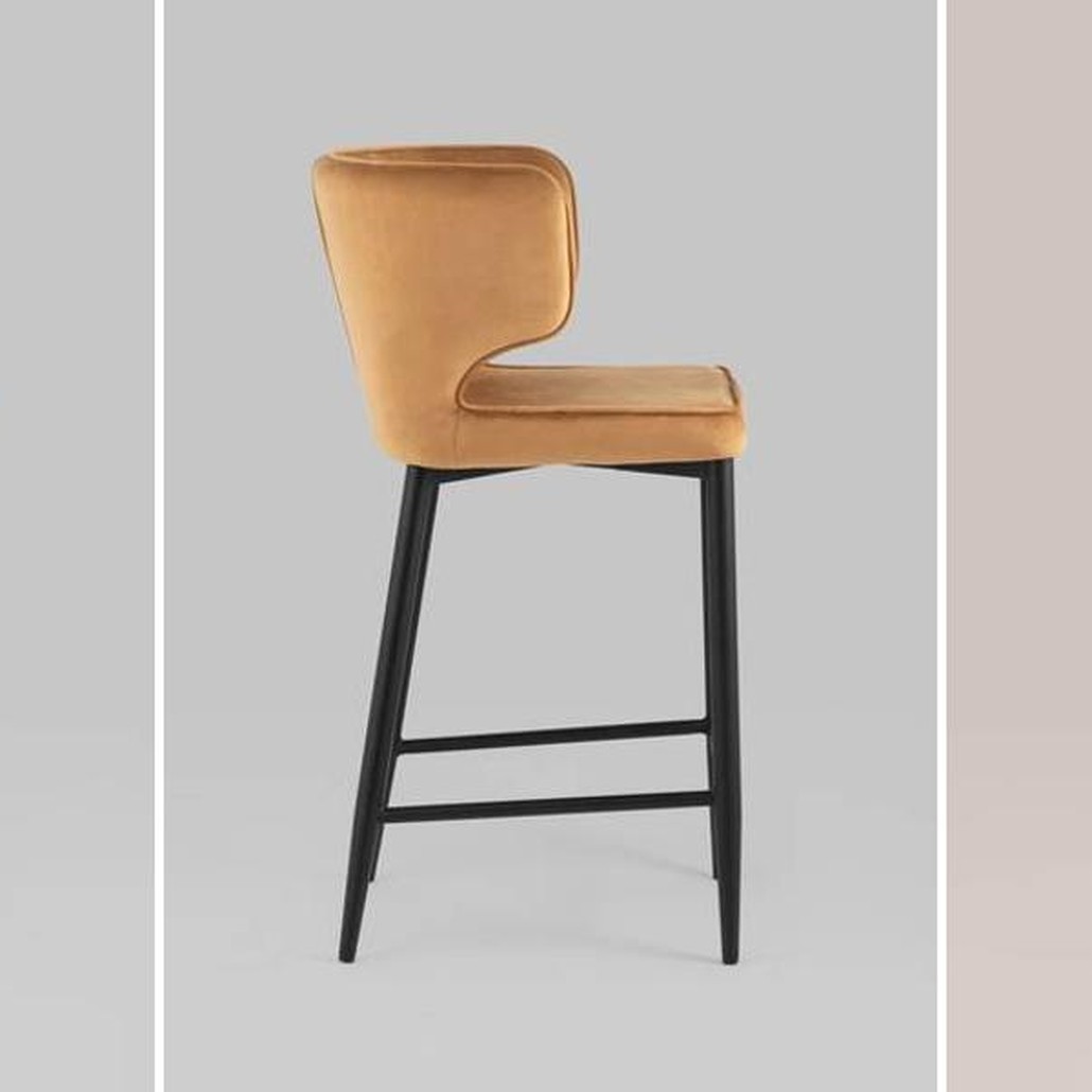 Стул Полубарный Chair посадка 65 см Терракотовый Велюр